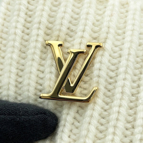 ルイヴィトン ニット帽 ビーニー・LV コールド スパーク カシミヤ フォックス M79396 LOUIS VUITTON 帽子 白
