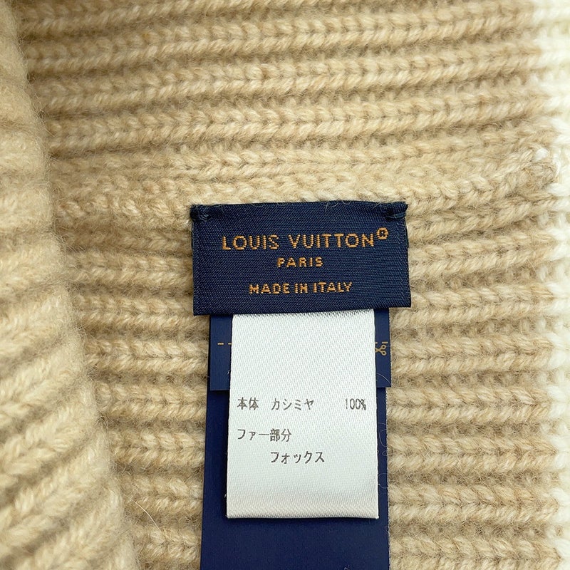 ルイヴィトン ニット帽 ビーニー・LV コールド スパーク カシミヤ フォックス M79396 LOUIS VUITTON 帽子 白