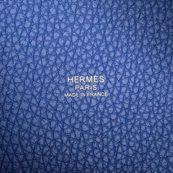 エルメス ハンドバッグ ピコタンロックPM ブルータイ/シルバー金具 トリヨンクレマンス G刻印 HERMES トートバッグ