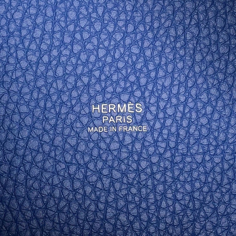 エルメス ハンドバッグ ピコタンロックPM ブルータイ/シルバー金具 トリヨンクレマンス G刻印 HERMES トートバッグ