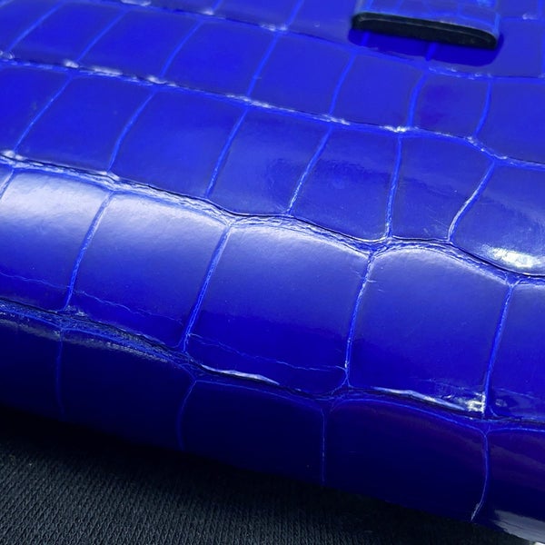 エルメス 長財布 ベアンスフレ マチ有り ブルーエレクトリック/ゴールド金具 アリゲーターシャイン A刻印