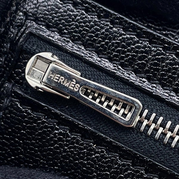エルメス 長財布 ベアンスフレ マチ有り ブラック/シルバー金具 シェブルミゾル □J刻印 HERMES 財布 黒