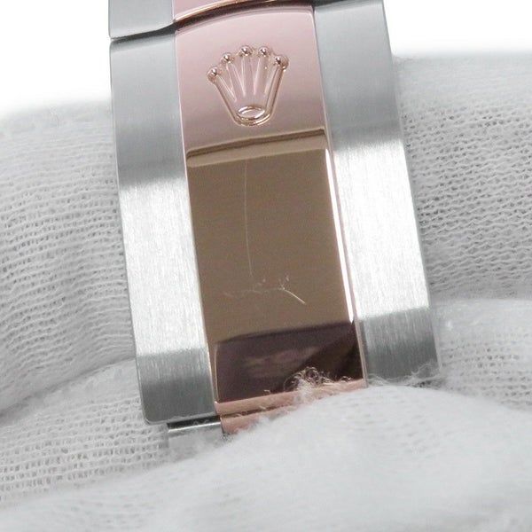 ロレックス デイトジャスト SS/K18PG 126301G ROLEX 腕時計 チョコレート文字盤 10Pダイヤ