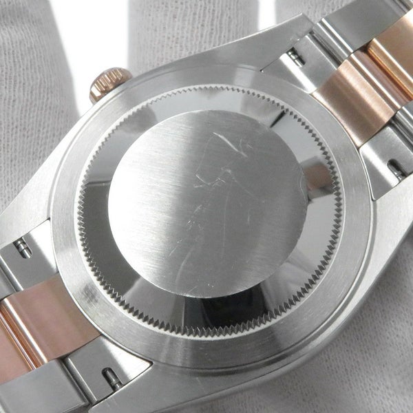 ロレックス デイトジャスト SS/K18PG 126301G ROLEX 腕時計 チョコレート文字盤 10Pダイヤ