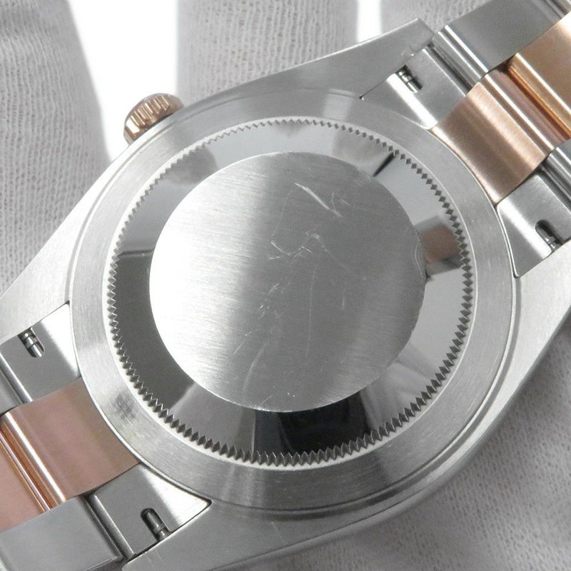 ロレックス デイトジャスト SS/K18PG 126301G ROLEX 腕時計 チョコレート文字盤 10Pダイヤ