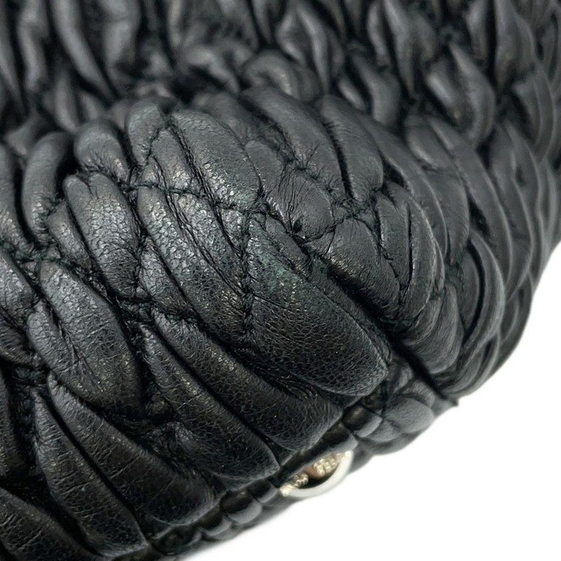 ミュウミュウ ハンドバッグ マテラッセ ナッパ クリスタル ラインストーン RN0958 Miu Miu 2way 黒