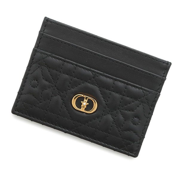 クリスチャン・ディオール カードケース カナージュ カロ フリージア スター ラムスキン S5130UNTZ Christian Dior 黒