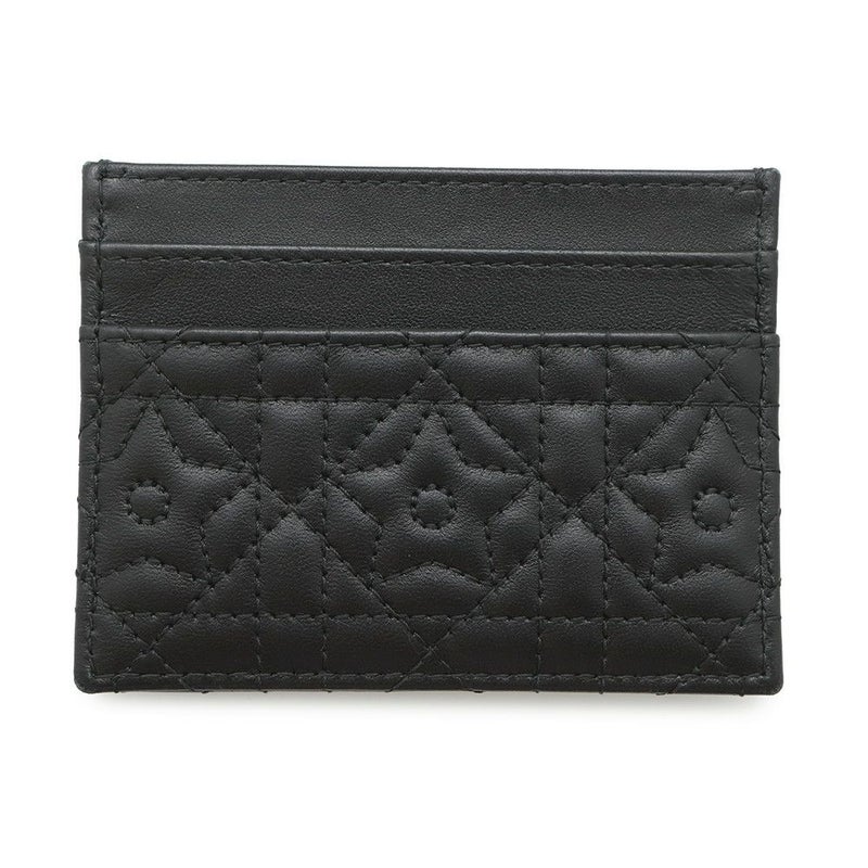 クリスチャン・ディオール カードケース カナージュ カロ フリージア スター ラムスキン S5130UNTZ Christian Dior 黒