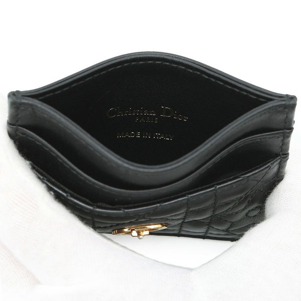 クリスチャン・ディオール カードケース カナージュ カロ フリージア スター ラムスキン S5130UNTZ Christian Dior 黒