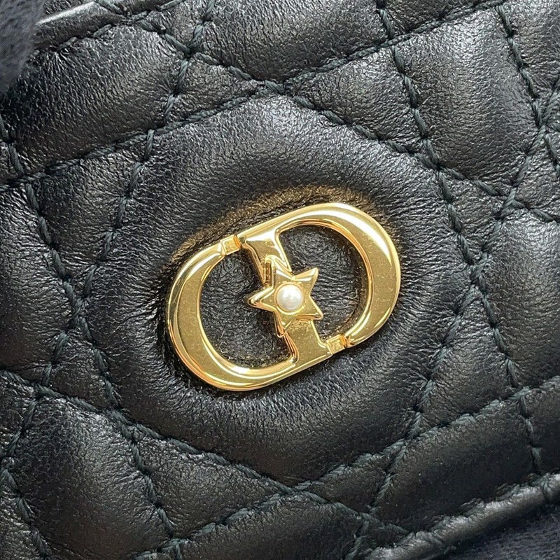 クリスチャン・ディオール カードケース カナージュ カロ フリージア スター ラムスキン S5130UNTZ Christian Dior 黒