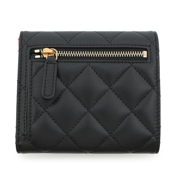 シャネル 三つ折り財布 マトラッセ ハートココ スモール フラップ ウォレット ラムスキン AP3392 CHANEL 黒