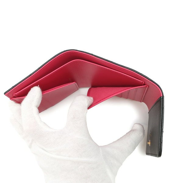 シャネル 三つ折り財布 マトラッセ ハートココ スモール フラップ ウォレット ラムスキン AP3392 CHANEL 黒