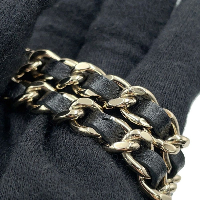 シャネル チェーンウォレット マトラッセ ココマーク Wチェーン ラムスキン AP4511 CHANEL 財布 黒