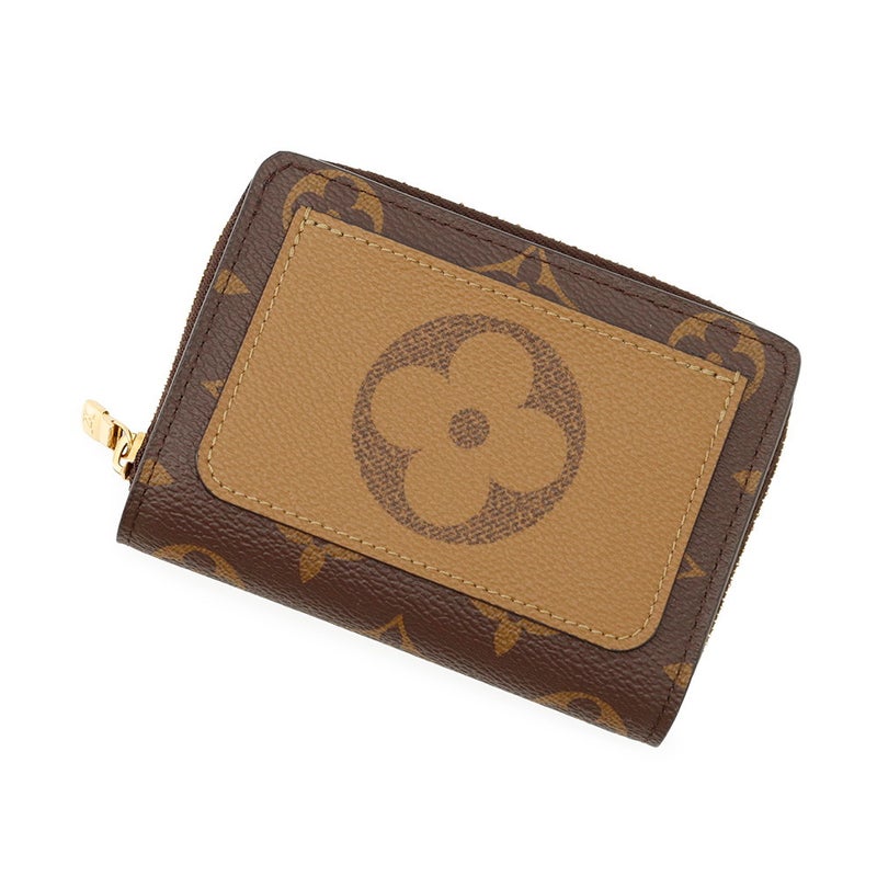 ルイヴィトン 二つ折り財布 モノグラム/モノグラム・リバース ポルトフォイユ・ルー M81461 LOUIS VUITTON 黒