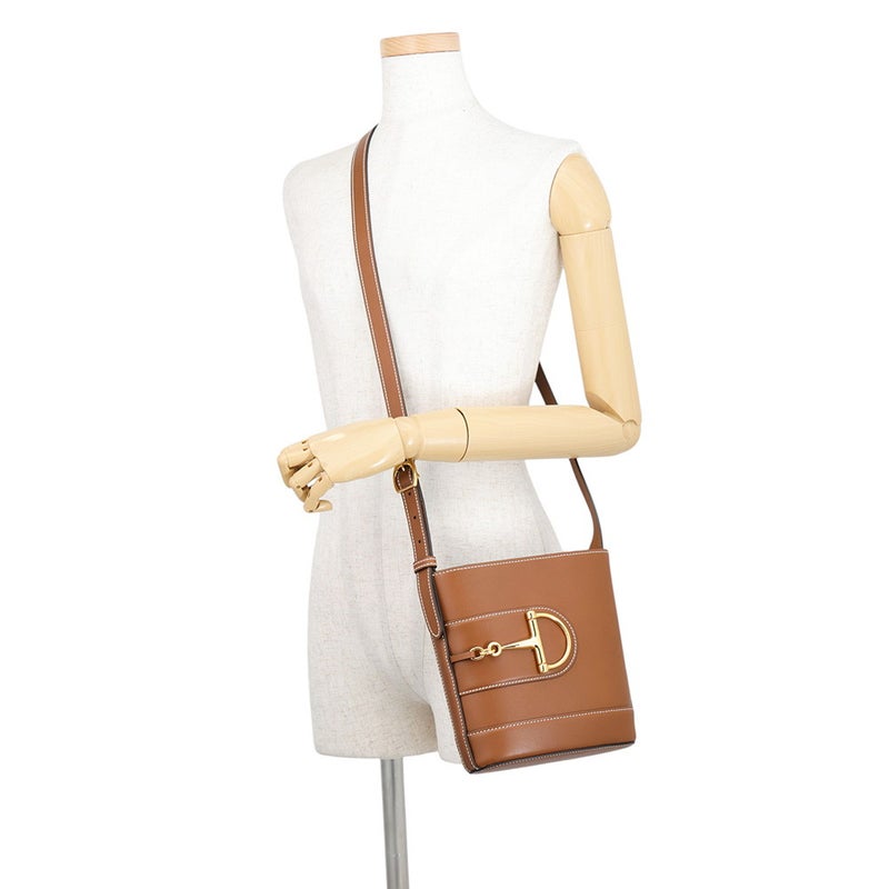 グッチ ショルダーバッグ グッチ73 ホースビット スモール バケットバッグ レザー 833665 GUCCI バッグ 2way