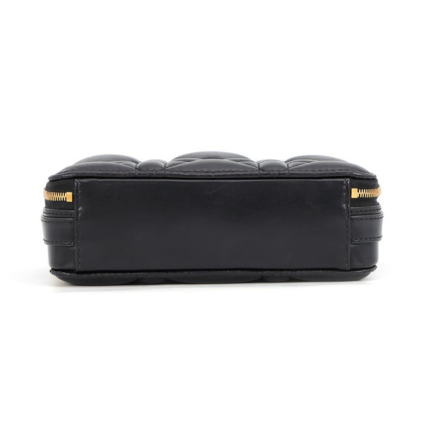 クリスチャン・ディオール チェーンショルダーバッグ カナージュ カロ ボックス レザー S5140UNGX Christian Dior バッグ 黒