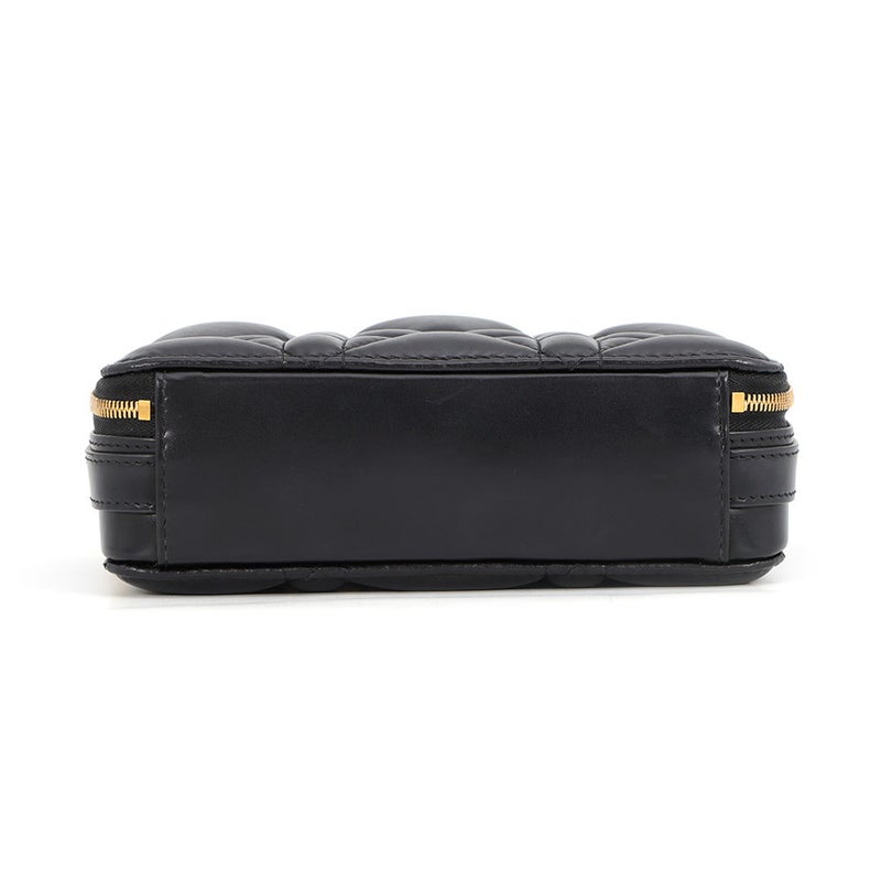 クリスチャン・ディオール チェーンショルダーバッグ カナージュ カロ ボックス レザー S5140UNGX Christian Dior バッグ 黒