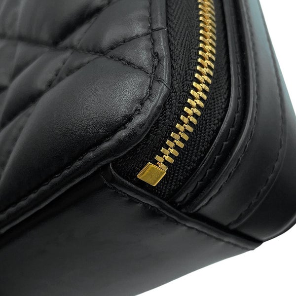 クリスチャン・ディオール チェーンショルダーバッグ カナージュ カロ ボックス レザー S5140UNGX Christian Dior バッグ 黒