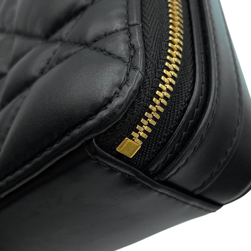 クリスチャン・ディオール チェーンショルダーバッグ カナージュ カロ ボックス レザー S5140UNGX Christian Dior バッグ 黒