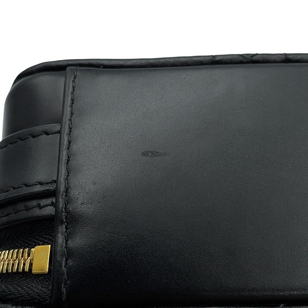 クリスチャン・ディオール チェーンショルダーバッグ カナージュ カロ ボックス レザー S5140UNGX Christian Dior バッグ 黒
