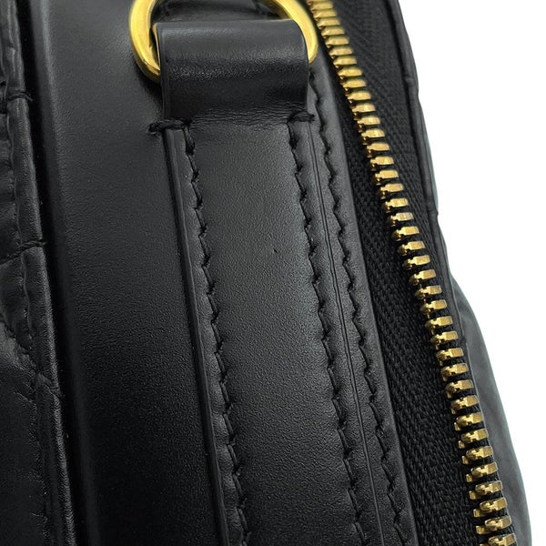 クリスチャン・ディオール チェーンショルダーバッグ カナージュ カロ ボックス レザー S5140UNGX Christian Dior バッグ 黒
