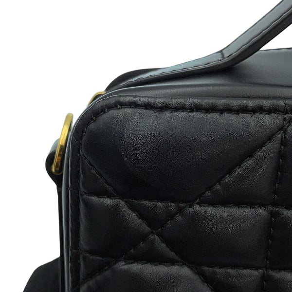 クリスチャン・ディオール チェーンショルダーバッグ カナージュ カロ ボックス レザー S5140UNGX Christian Dior バッグ 黒