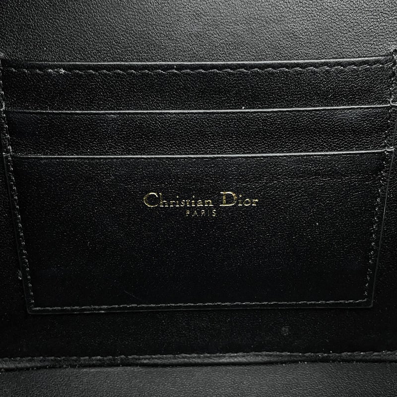 クリスチャン・ディオール チェーンショルダーバッグ カナージュ カロ ボックス レザー S5140UNGX Christian Dior バッグ 黒