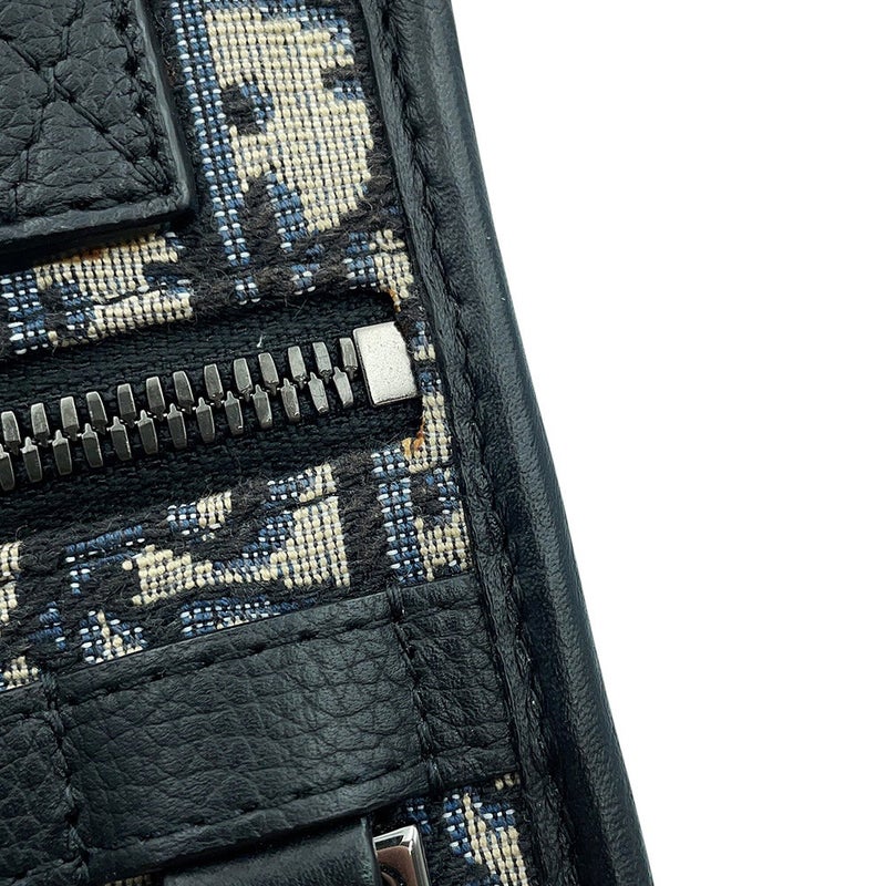 クリスチャン・ディオール ハンドバッグ オブリーク ノースサウス ミニ キャンバス/グレインドカーフスキン Christian Dior 黒