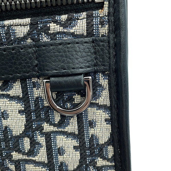 クリスチャン・ディオール ハンドバッグ オブリーク ノースサウス ミニ キャンバス/グレインドカーフスキン Christian Dior 黒