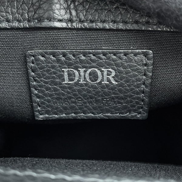 クリスチャン・ディオール ハンドバッグ オブリーク ノースサウス ミニ キャンバス/グレインドカーフスキン Christian Dior 黒