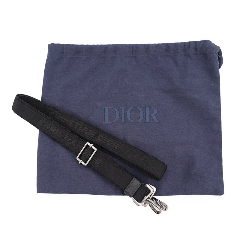 クリスチャン・ディオール ハンドバッグ オブリーク ノースサウス ミニ キャンバス/グレインドカーフスキン Christian Dior 黒