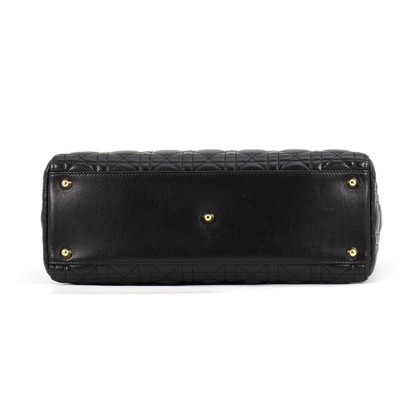 クリスチャン・ディオール ハンドバッグ レディディオール カナージュ ラージ Christian Dior 2way 黒