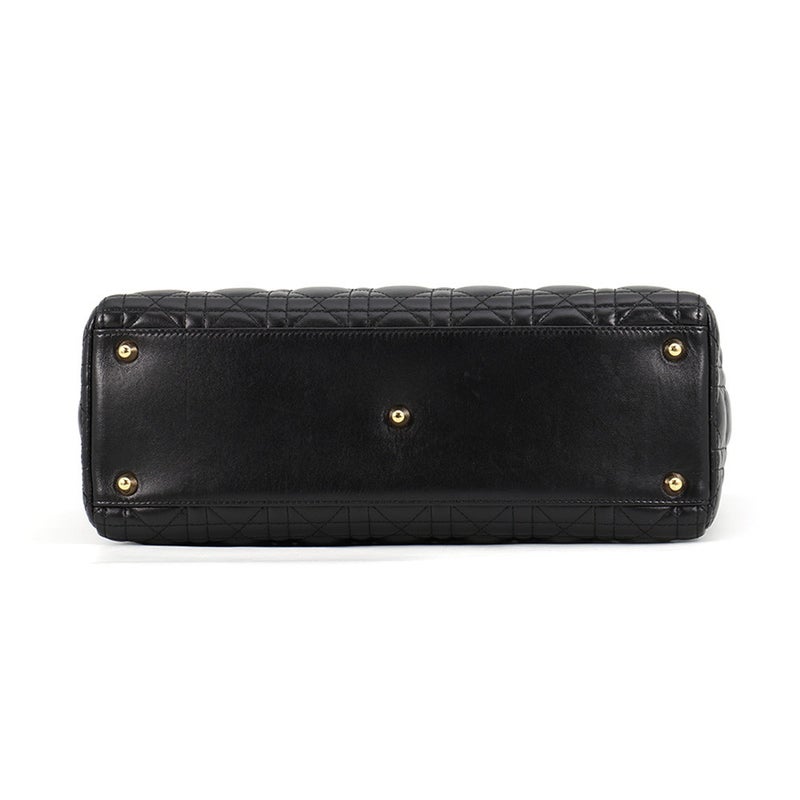 クリスチャン・ディオール ハンドバッグ レディディオール カナージュ ラージ Christian Dior 2way 黒