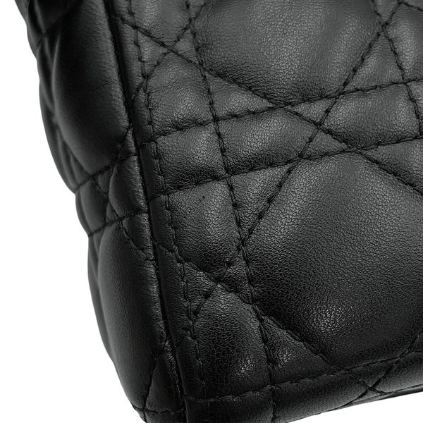 クリスチャン・ディオール ハンドバッグ レディディオール カナージュ ラージ Christian Dior 2way 黒