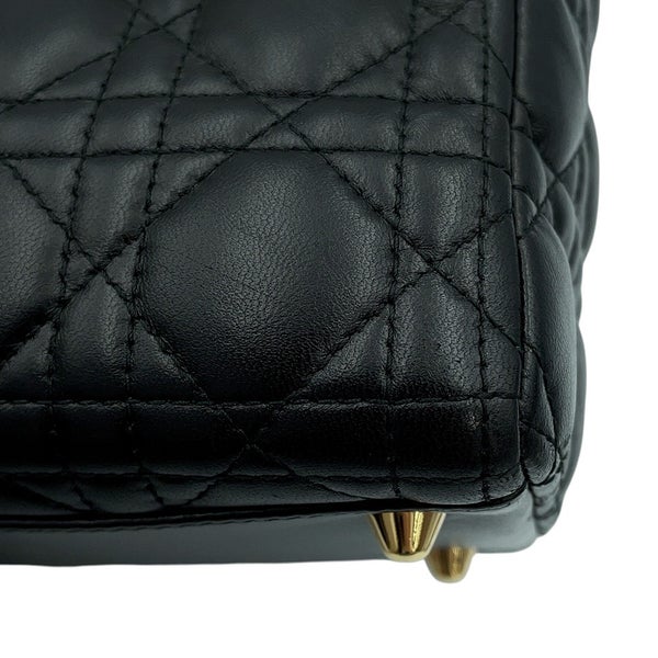 クリスチャン・ディオール ハンドバッグ レディディオール カナージュ ラージ Christian Dior 2way 黒