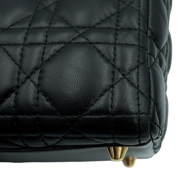 クリスチャン・ディオール ハンドバッグ レディディオール カナージュ ラージ Christian Dior 2way 黒