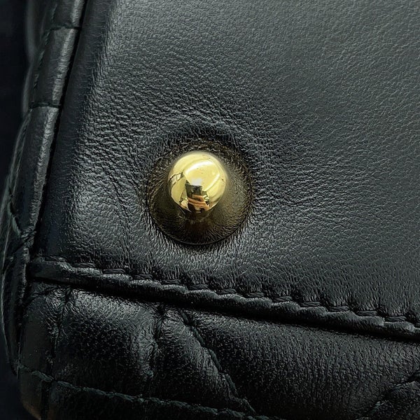 クリスチャン・ディオール ハンドバッグ レディディオール カナージュ ラージ Christian Dior 2way 黒