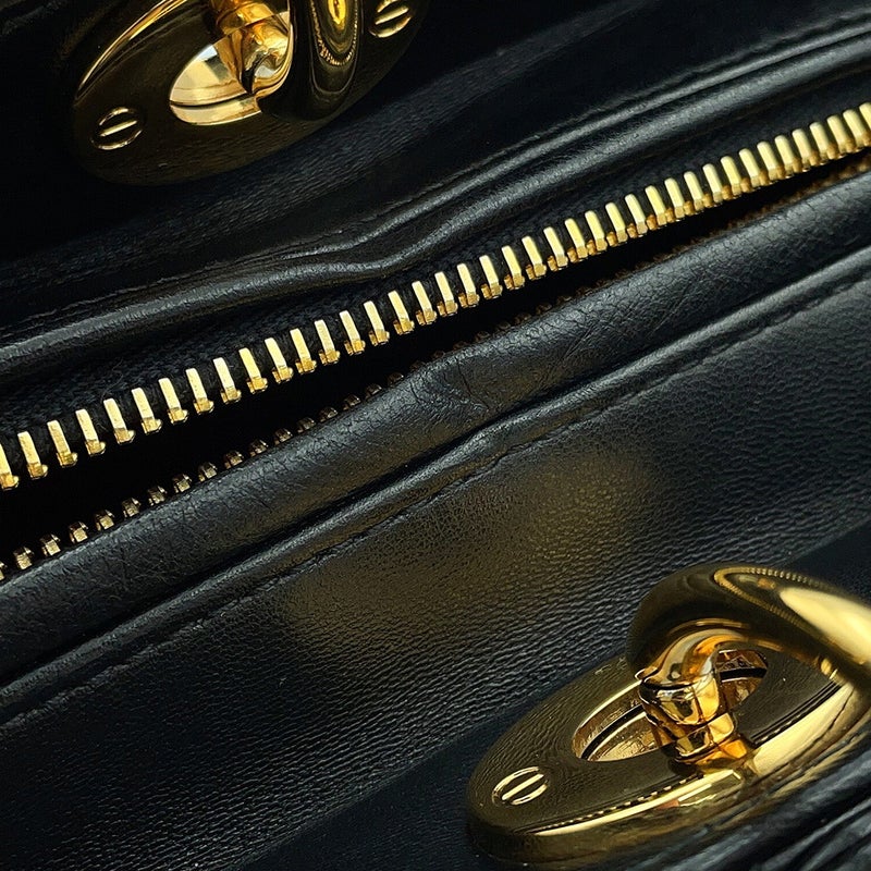 クリスチャン・ディオール ハンドバッグ レディディオール カナージュ ラージ Christian Dior 2way 黒