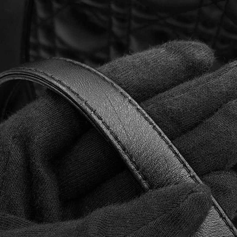クリスチャン・ディオール ハンドバッグ レディディオール カナージュ ラージ Christian Dior 2way 黒