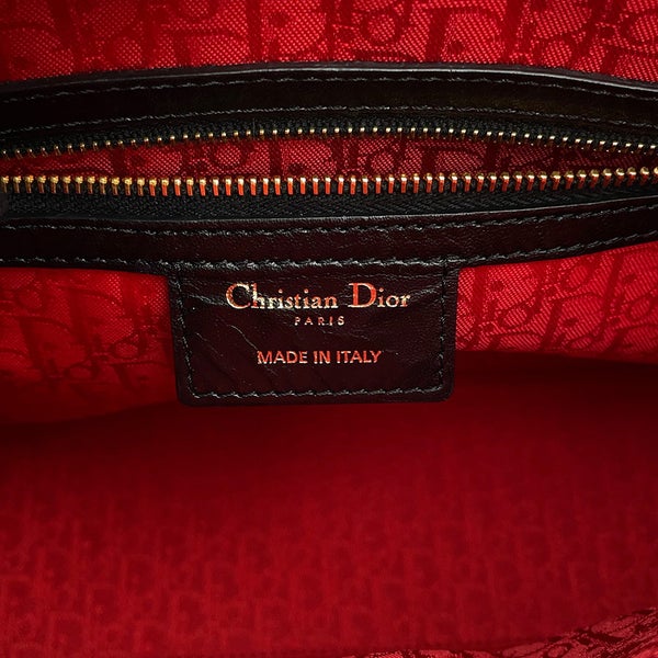 クリスチャン・ディオール ハンドバッグ レディディオール カナージュ ラージ Christian Dior 2way 黒