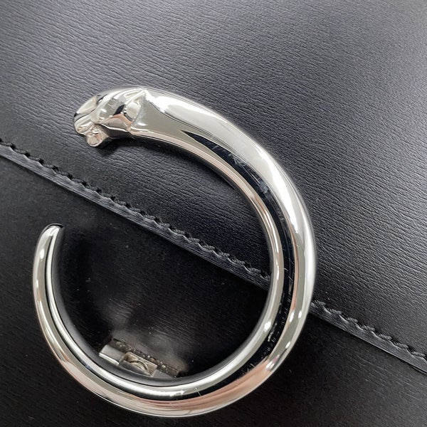 カルティエ ハンドバッグ パンテール レザー Cartier 2wayショルダーバッグ 黒