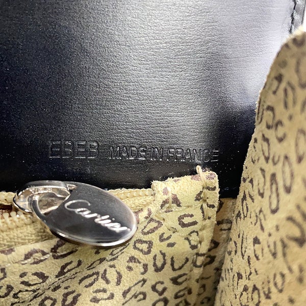 カルティエ ハンドバッグ パンテール レザー Cartier 2wayショルダーバッグ 黒