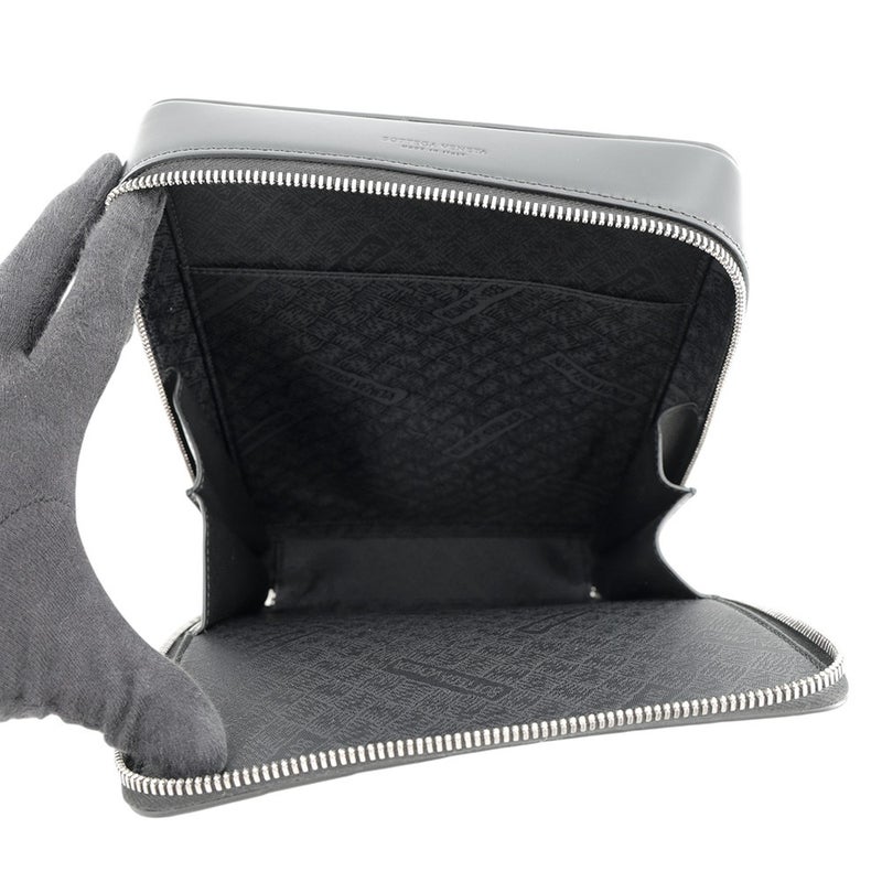 ボッテガヴェネタ ショルダーバッグ イントレチャート カーフレザー 596370 BOTTEGA VENETA 黒