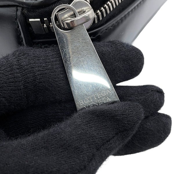 ボッテガヴェネタ ショルダーバッグ イントレチャート カーフレザー 596370 BOTTEGA VENETA 黒