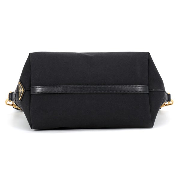 プラダ ハンドバッグ ロゴ ジャカード キャンバス レザー 1BA579 PRADA 2way 黒