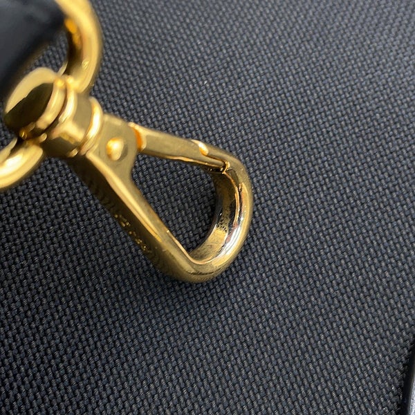 プラダ ハンドバッグ ロゴ ジャカード キャンバス レザー 1BA579 PRADA 2way 黒