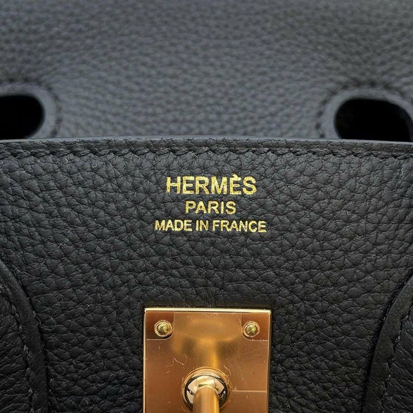 エルメス バーキン25 ブラック/ピンクゴールド金具 トゴ B刻印 HERMES Birkin ハンドバッグ 黒