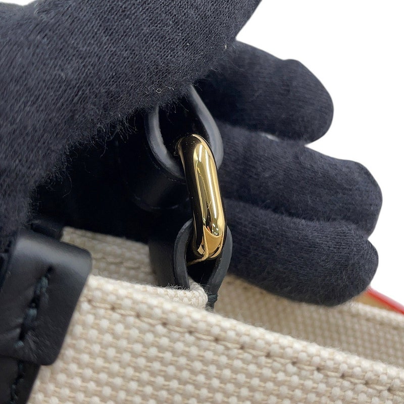 バーバリー ハンドバッグ アイコン ストライプトリム スモール トート キャンバス レザー 81214931 BURBERRY 2way