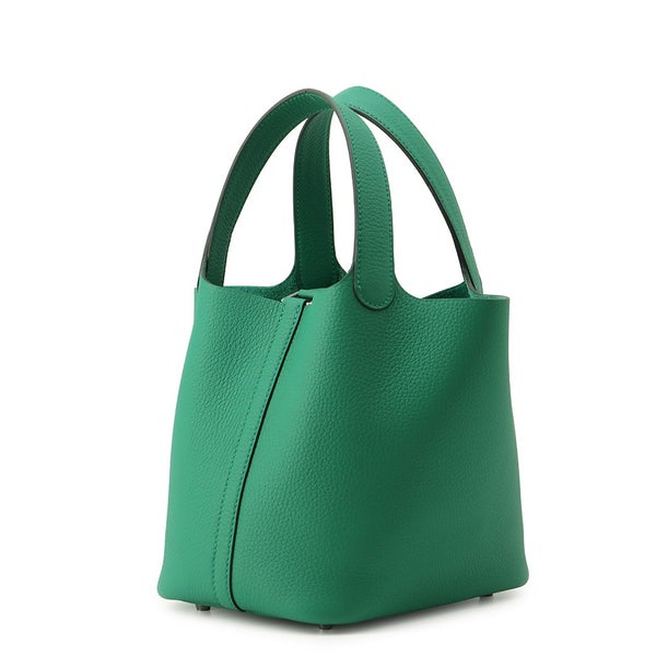 エルメス ハンドバッグ ピコタンロックPM ヴェールヴェルティゴ/シルバー金具 トリヨンクレマンス G刻印