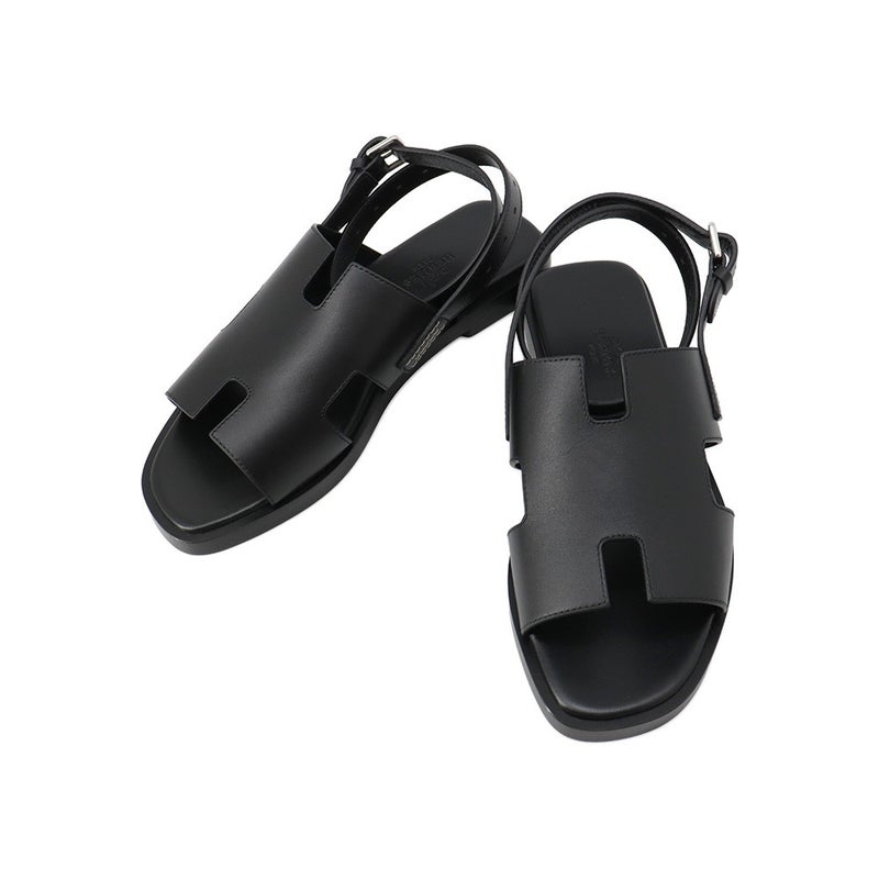 エルメス サンダル マヤ レザー レディースサイズ36 HERMES 靴 黒